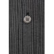 Chef Works SKS003BLKXS Detroit Short-Sleeve Denim Shirt Striped Black XS