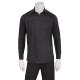 Chef Works SLMFZ006BLKXS Men's Zip-Front Shirt Black XS