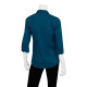 Chef Works WA34BLUM Women's Finesse 3/4 Sleeve Fitted Shirt Blue M