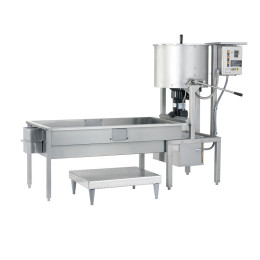 Cretors CMD100DR-CTF CMD100 20 Gallon Cooker and Coater on 6' Table with Blower Right Hand Operation 208V