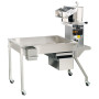 Cretors G53E32D1E-XX-XX-CCR Electric Giant 32oz Pedestal Popper on 4.5' Knock Down Table