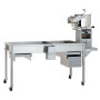 Cretors GSE32D1E-XX-XX-CCR Electric Giant 32oz Pedestal Popper on 6' Knock Down Table 208V