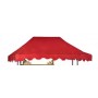Gold Medal 2144 Solid Red Tent Style Awning with Frame for Gay 90s Whiz Bang Wagon