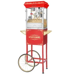 Great Northern 82-P558 Carnival 8oz Popcorn Machine with Cart Red