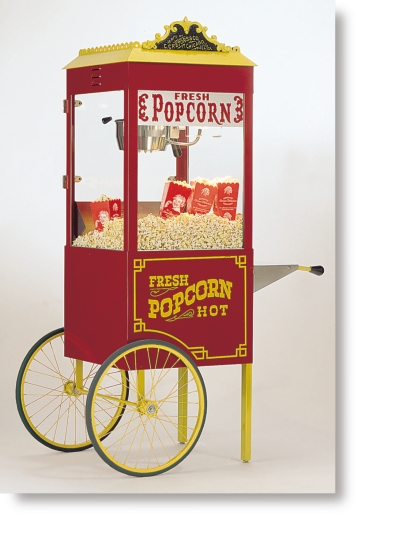 Cretors T 2000 Antique Popcorn Popper W Cart 8 Oz One Pop Salt Sweet Switch 120v
