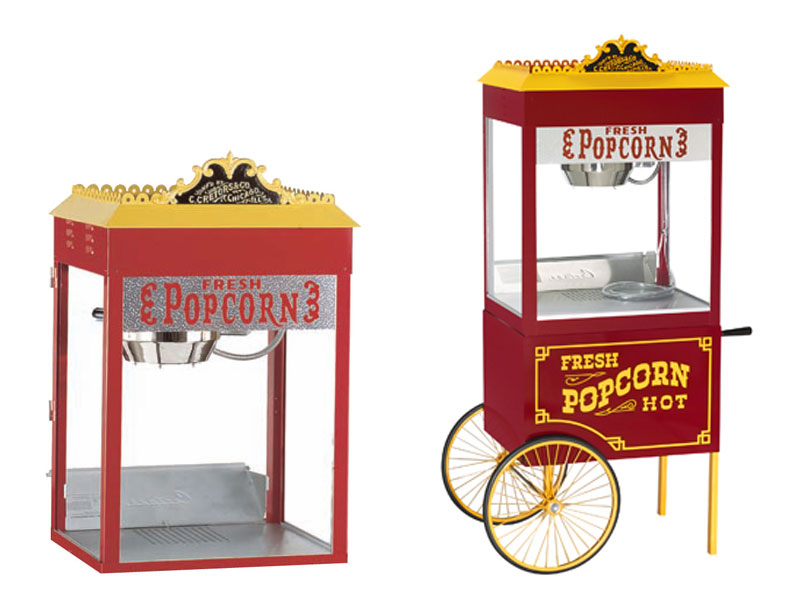 Cretors T3000 Antique Popcorn Popper w/ Red Cart 12 oz