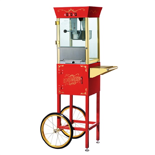 Great Northern 6086 Matinee Movie Popcorn Machine w/Cart Red 8oz